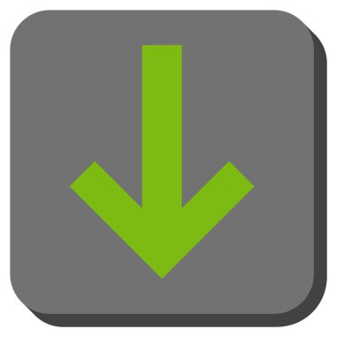 Yuvarlatılmış Kare vektör simgesi aşağı ok