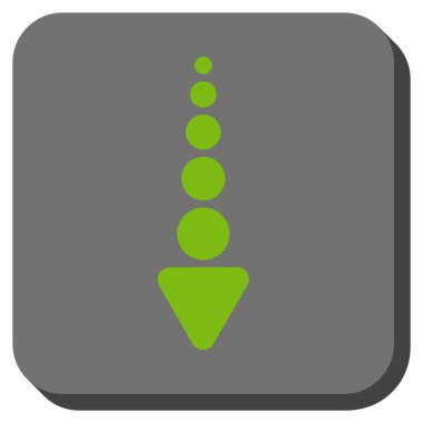 Yuvarlatılmış Kare vektör simgesi aşağı ok