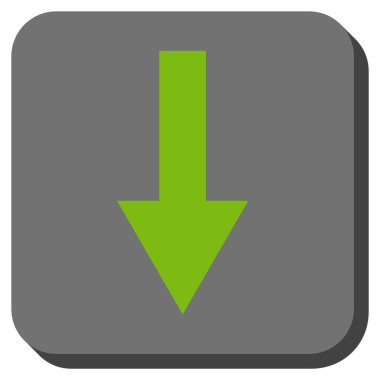 Yuvarlatılmış Kare vektör simgesi aşağı ok