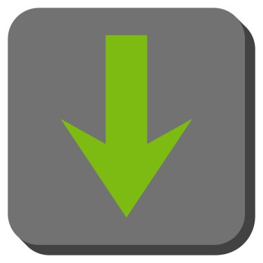 Yuvarlatılmış Kare vektör simgesi aşağı ok