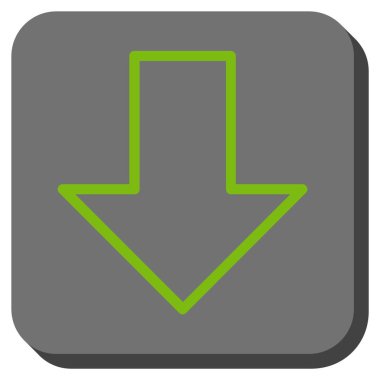 Yuvarlatılmış Kare vektör simgesi aşağı ok