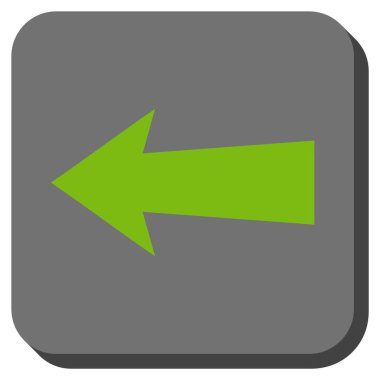 Ok sol yuvarlak kare vektör simgesi