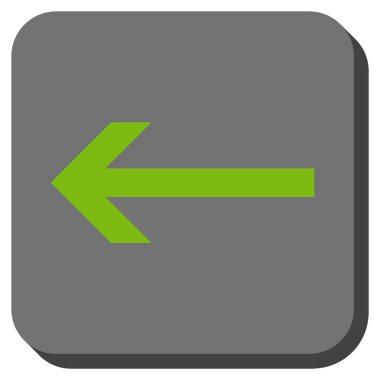 Ok sol yuvarlak kare vektör simgesi