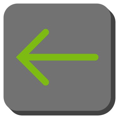 Ok sol yuvarlak kare vektör simgesi