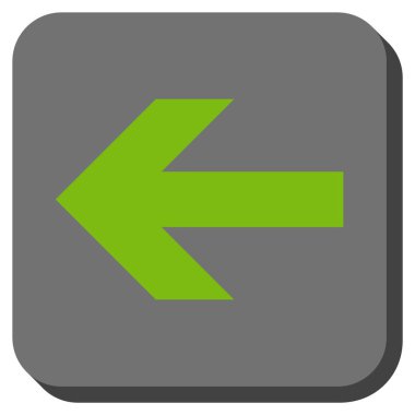 Ok sol yuvarlak kare vektör simgesi