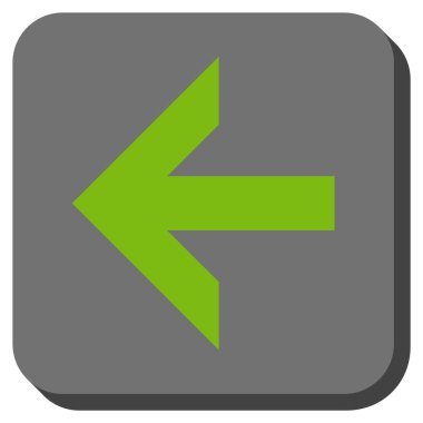 Ok sol yuvarlak kare vektör simgesi