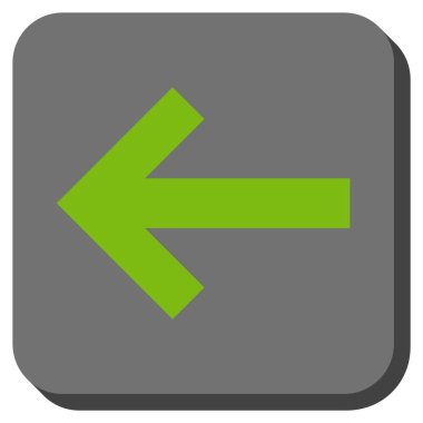 Ok sol yuvarlak kare vektör simgesi