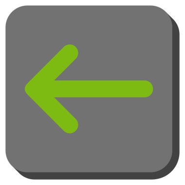 Ok sol yuvarlak kare vektör simgesi