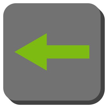 Ok sol yuvarlak kare vektör simgesi