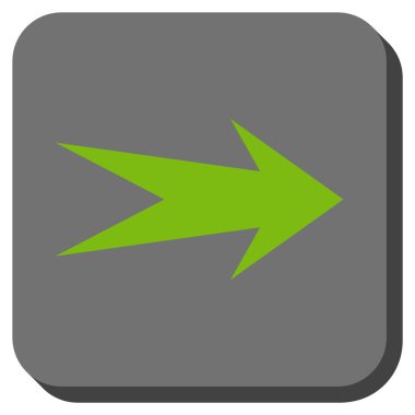 Ok sağ yuvarlak kare vektör simgesi