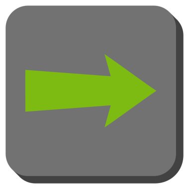 Ok sağ yuvarlak kare vektör simgesi