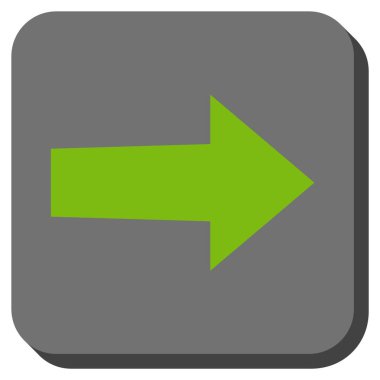 Ok sağ yuvarlak kare vektör simgesi