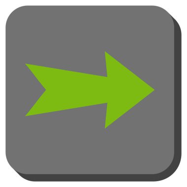 Ok sağ yuvarlak kare vektör simgesi