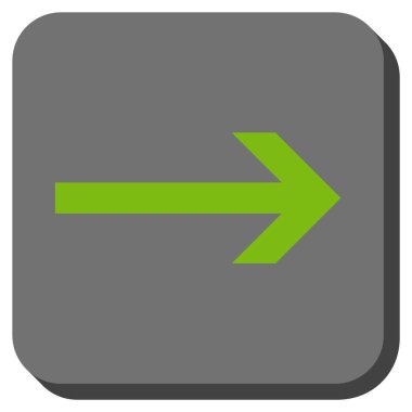 Ok sağ yuvarlak kare vektör simgesi