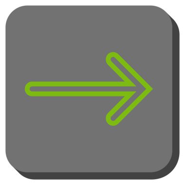 Ok sağ yuvarlak kare vektör simgesi