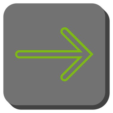 Ok sağ yuvarlak kare vektör simgesi