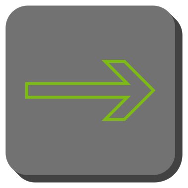 Ok sağ yuvarlak kare vektör simgesi