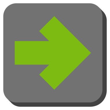 Ok sağ yuvarlak kare vektör simgesi