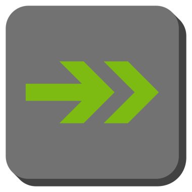 Ok sağ yuvarlak kare vektör simgesi