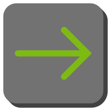 Ok sağ yuvarlak kare vektör simgesi