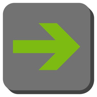 Ok sağ yuvarlak kare vektör simgesi