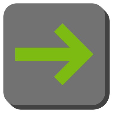 Ok sağ yuvarlak kare vektör simgesi