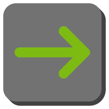 Ok sağ yuvarlak kare vektör simgesi