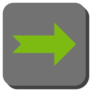 Ok sağ yuvarlak kare vektör simgesi