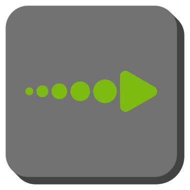 Ok sağ yuvarlak kare vektör simgesi