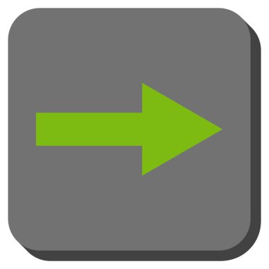 Ok sağ yuvarlak kare vektör simgesi