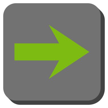 Ok sağ yuvarlak kare vektör simgesi