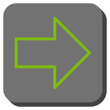 Ok sağ yuvarlak kare vektör simgesi