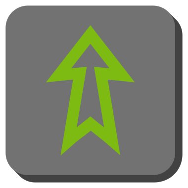 Yuvarlatılmış Kare vektör simge yukarı ok