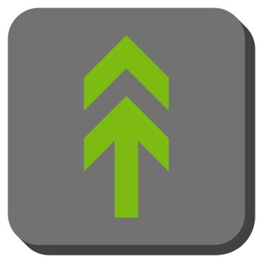 Yuvarlatılmış Kare vektör simge yukarı ok