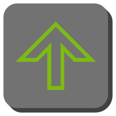 Yuvarlatılmış Kare vektör simge yukarı ok