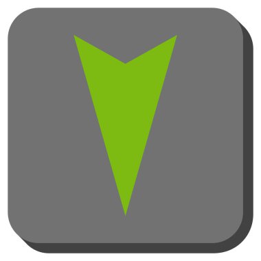 Yuvarlatılmış Kare vektör simgesi aşağı ok ucu