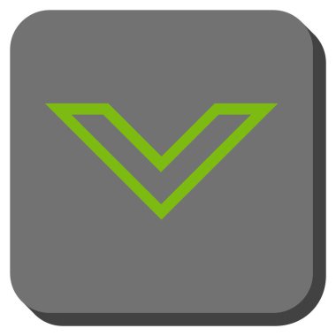 Yuvarlatılmış Kare vektör simgesi aşağı ok ucu