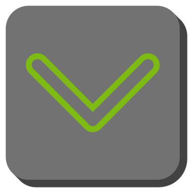 Yuvarlatılmış Kare vektör simgesi aşağı ok ucu