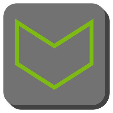 Yuvarlatılmış Kare vektör simgesi aşağı ok ucu