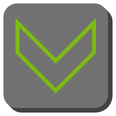 Yuvarlatılmış Kare vektör simgesi aşağı ok ucu