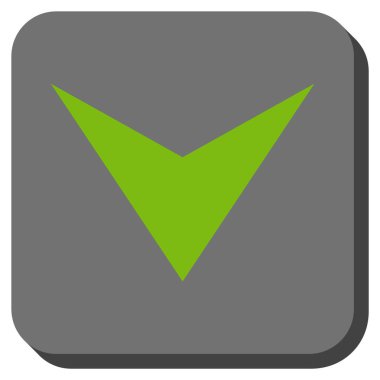 Yuvarlatılmış Kare vektör simgesi aşağı ok ucu