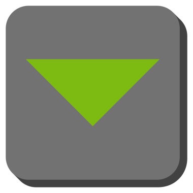 Yuvarlatılmış Kare vektör simgesi aşağı ok ucu