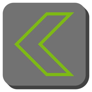 Ok ucu sol yuvarlak kare vektör simgesi