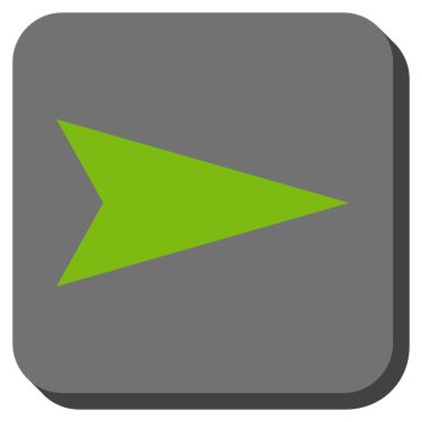 Ok ucu sağ yuvarlak kare vektör simgesi