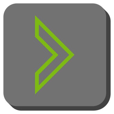 Ok ucu sağ yuvarlak kare vektör simgesi