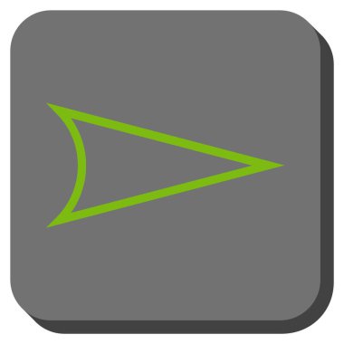 Ok ucu sağ yuvarlak kare vektör simgesi