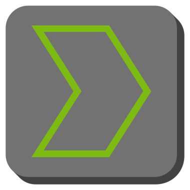 Ok ucu sağ yuvarlak kare vektör simgesi