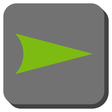 Ok ucu sağ yuvarlak kare vektör simgesi