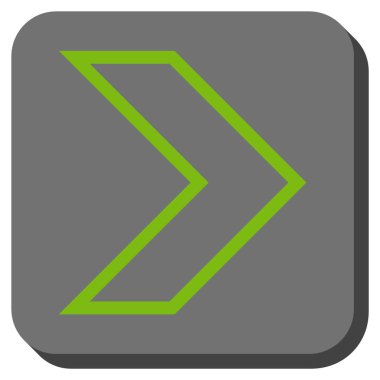 Ok ucu sağ yuvarlak kare vektör simgesi