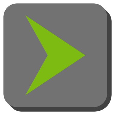 Ok ucu sağ yuvarlak kare vektör simgesi